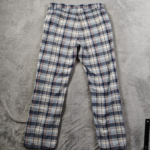 VTG Y2K‎ Tommy Hilfiger Pants Women 12 Skater Mid Rise Straight Leg Golf PlaiD - Picture 8 of 11
